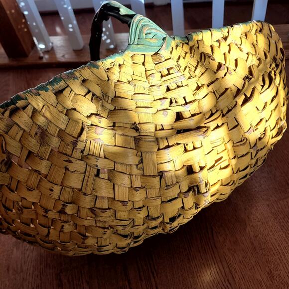 Rustic Primitive Buttocks Basket Golden 24 inch Fall Decor - Picture 7 of 8